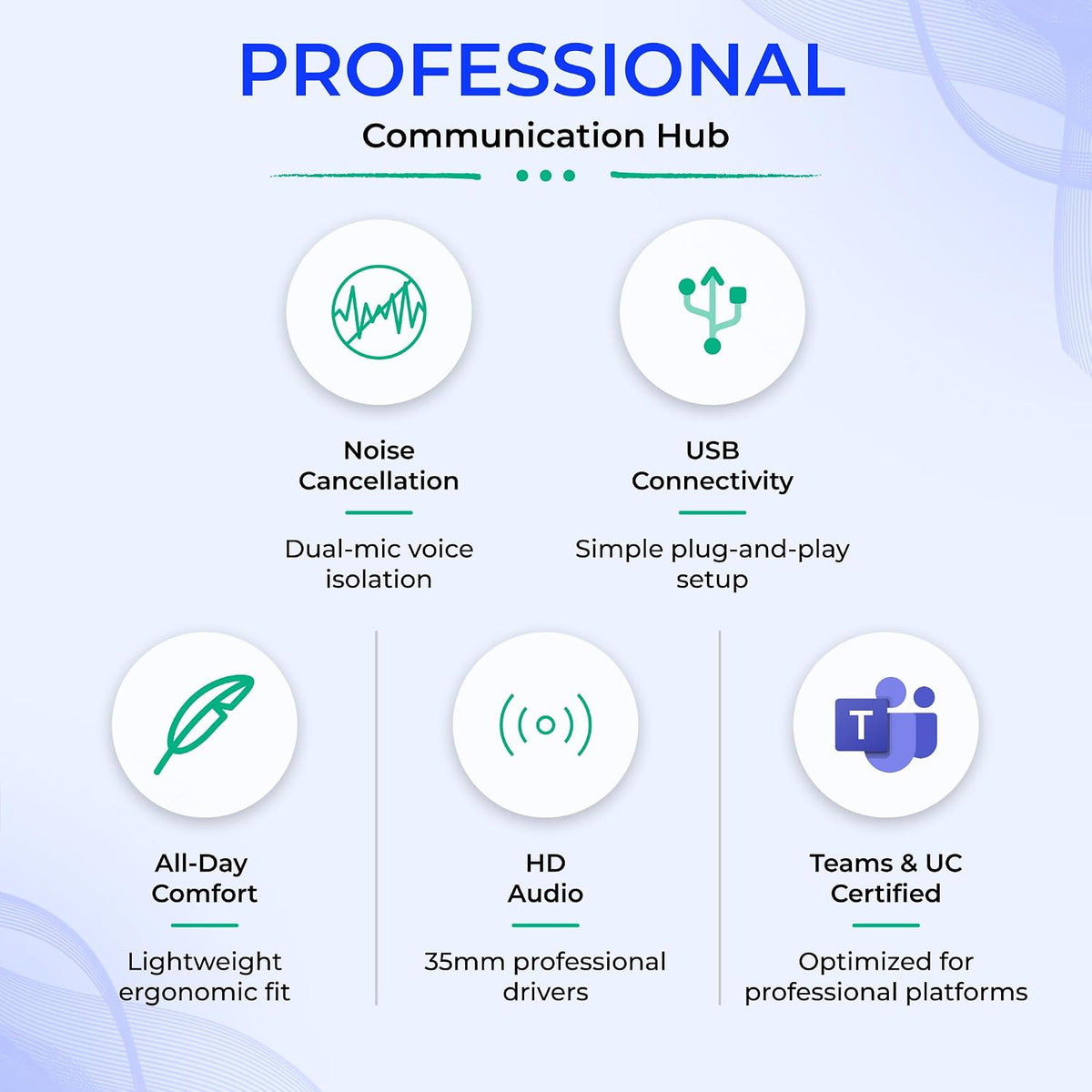 Yealink UH37 Professional Wired USB-A Headset ( 1308103 ) with Noise — product image 6