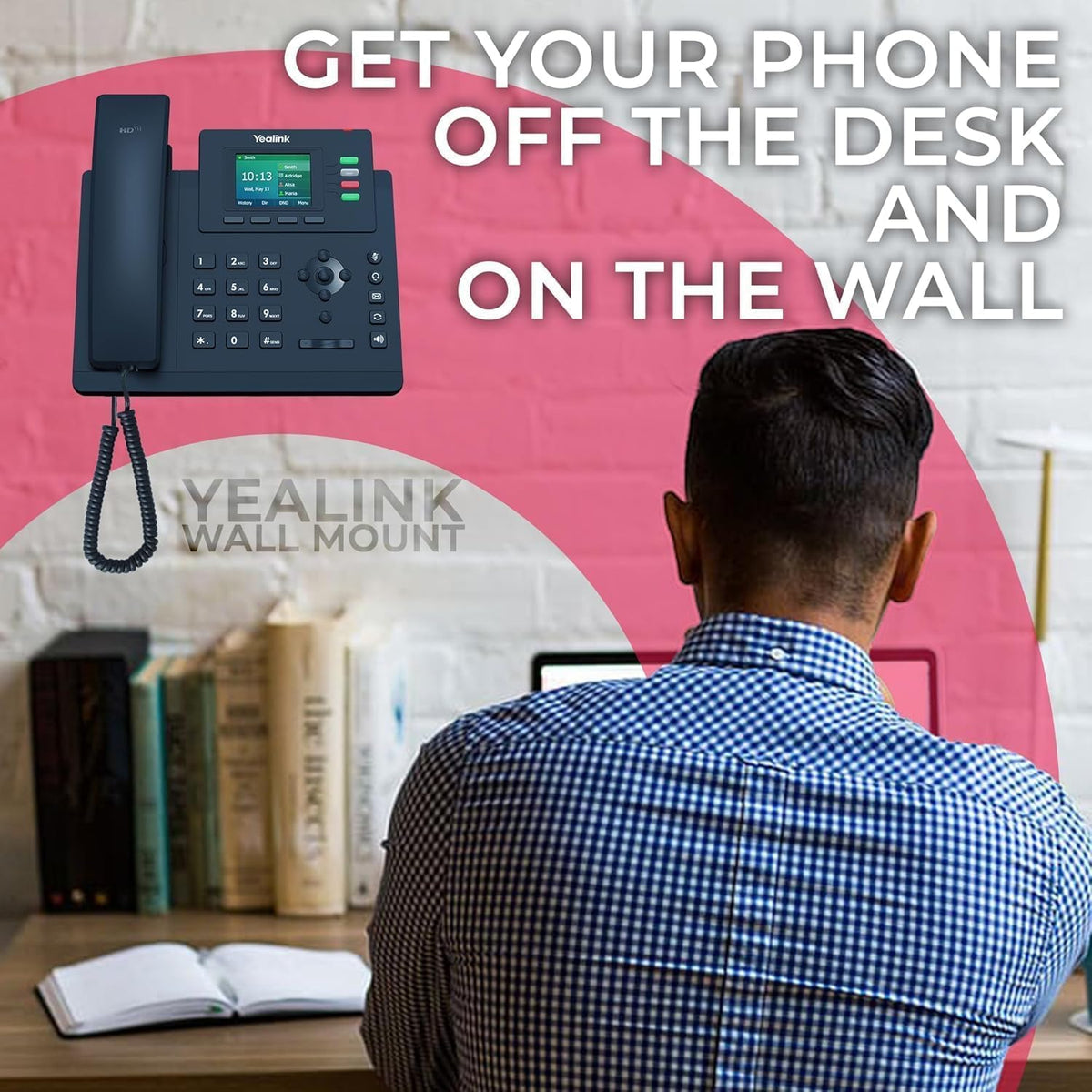 Yealink Wall Mount Bracket T33G, T34W & MP52 IP Phones — product image 4