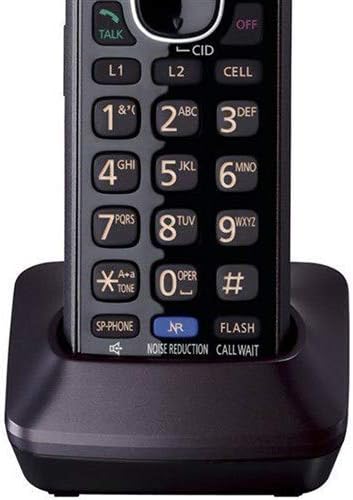 Panasonic KX-TGA950B New DECT 6.0 Plus Technology 2 Line Operation Caller ID 3-Way Conferencing Call Waiting Extra Handset for KX-TG95XX Series Telephones - 5Pack
