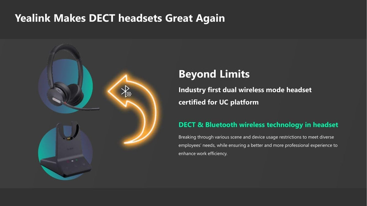 Yealink WH64 Dual UC DECT & Bluetooth Wireless Headset — product image 4