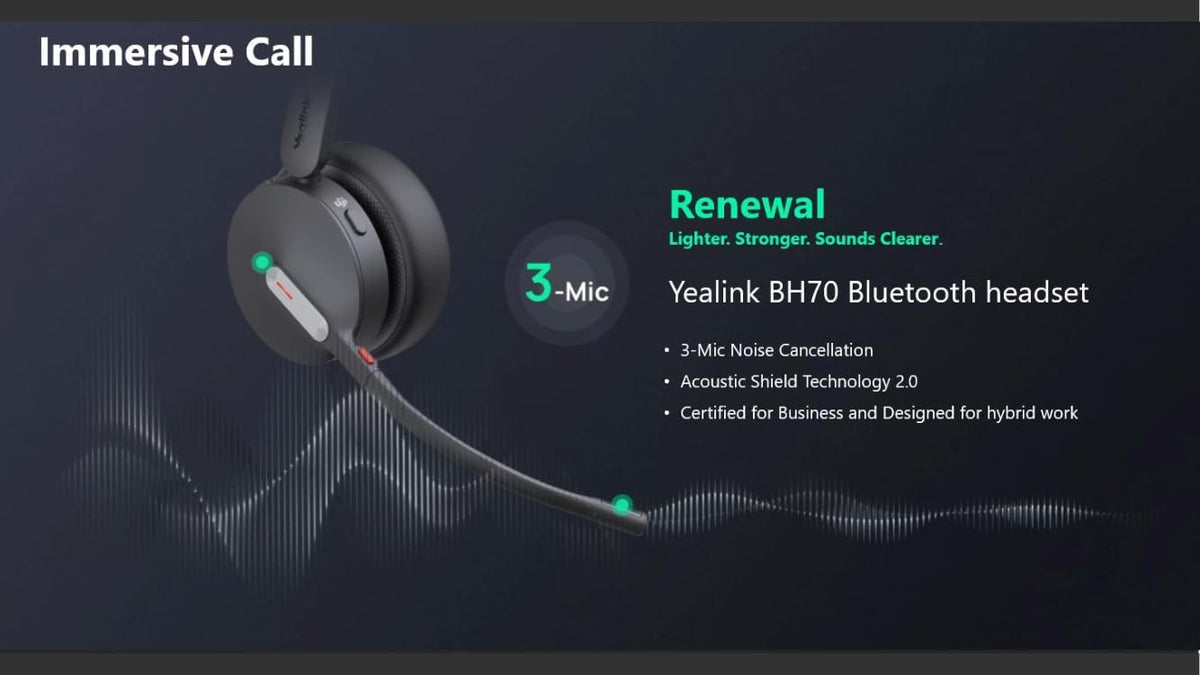 Yealink BH70 Mono UC USB-C Wireless Headset — product image 6