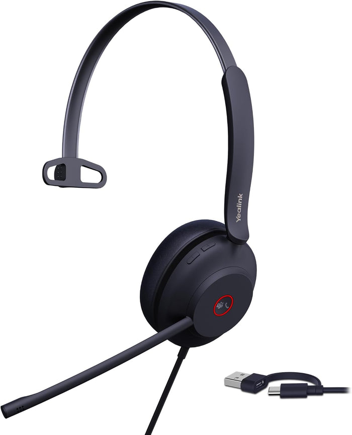 Yealink UH37 Professional Wired USB-A Headset ( 1308103 ) with Noise