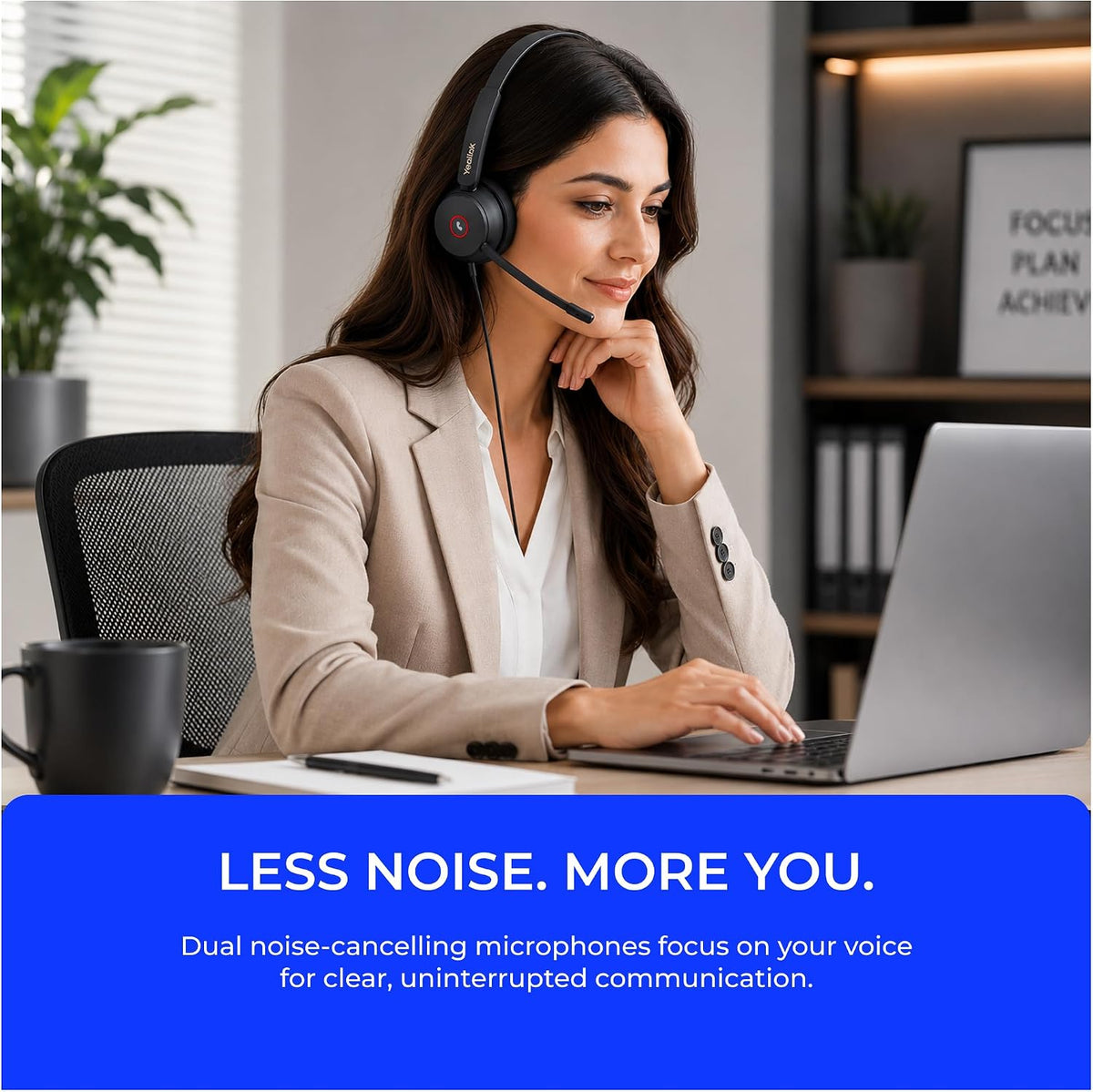 Yealink UH37 Professional Wired USB-A Headset ( 1308103 ) with Noise — product image 3