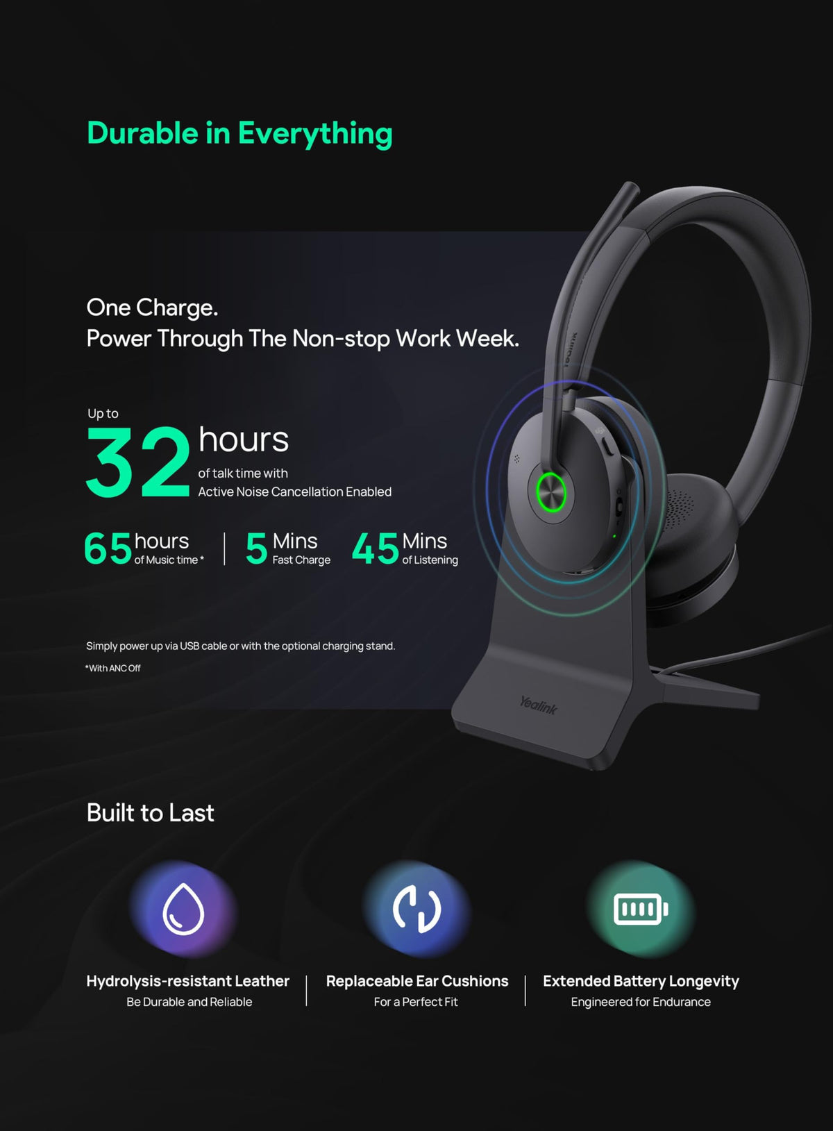 Yealink BH74 Teams Wireless Bluetooth Headset USB — product image 7
