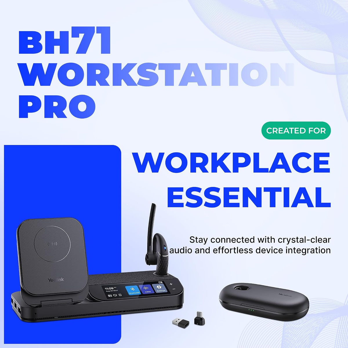 Yealink BH71 Workstation Pro Teams Certified Speaker and On Ear Bluetooth — product image 2